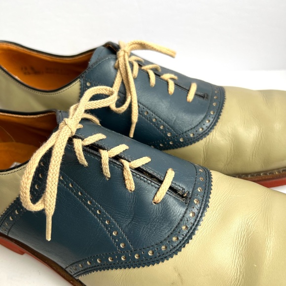 Vintage Walk-Over Genuine American Leather Oxford Saddle Shoes Size 13 D… - Picture 8 of 13